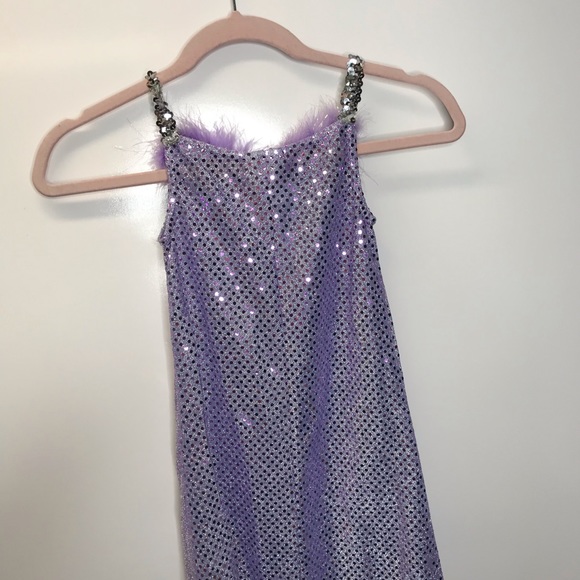 Puppet Workshop Kids Flapper costume purple feathers metallic silver kids small - Picture 8 of 11